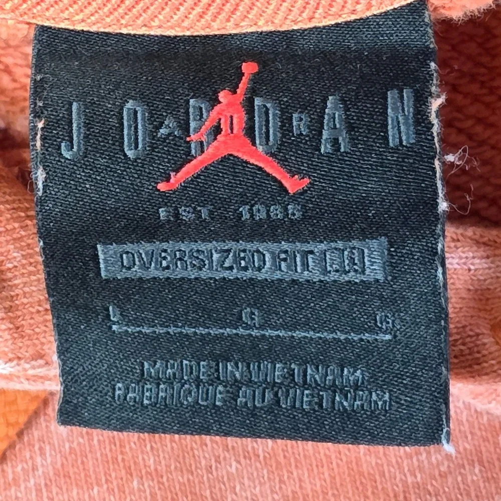 Jordan Flight Essentials Oversized Hoodie Orange Acid Wash DX0442-812 Mens L